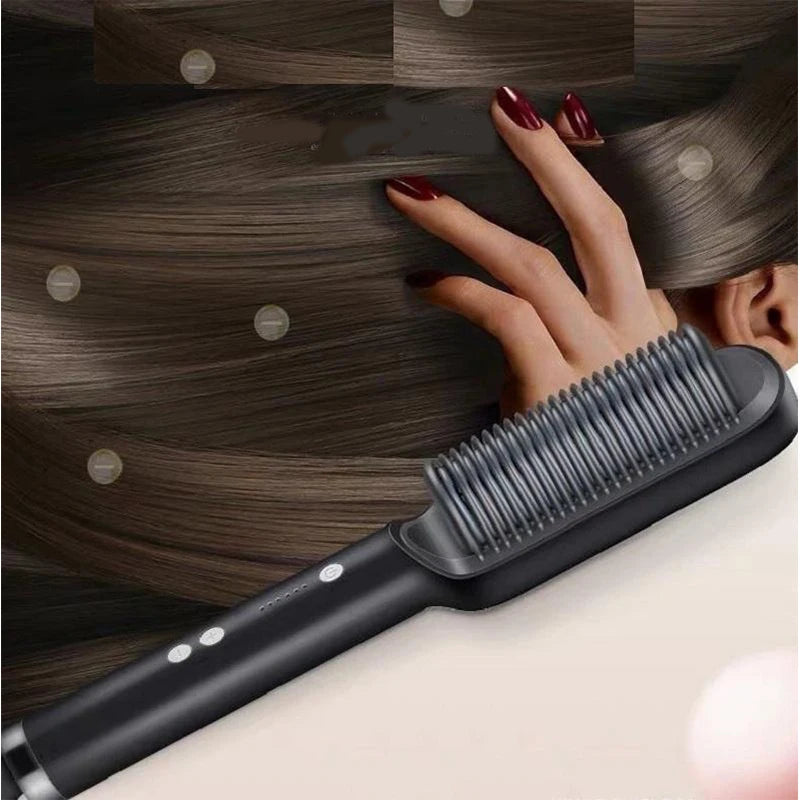 Brosse lissante électrique professionnelle en céramique à chauffage rapide