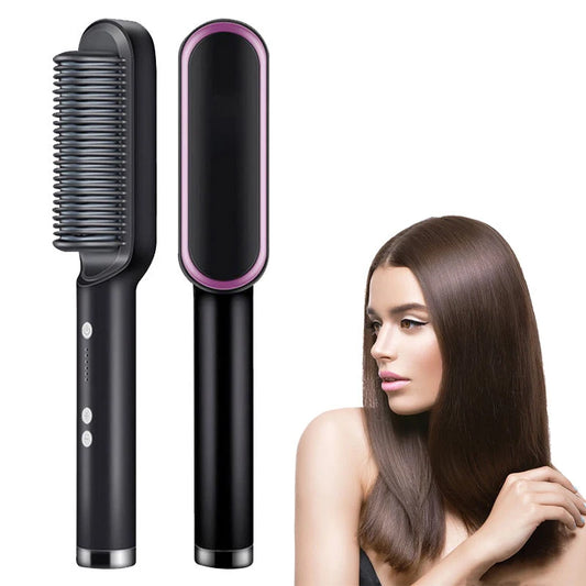 Brosse lissante électrique professionnelle en céramique à chauffage rapide