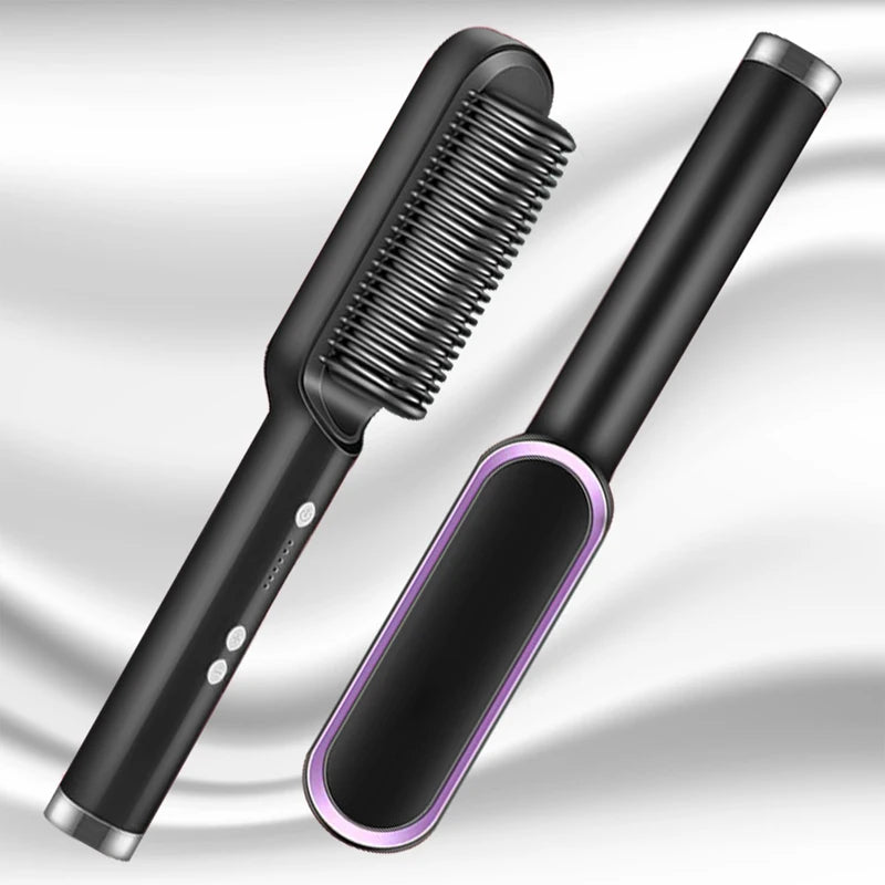 Brosse lissante électrique professionnelle en céramique à chauffage rapide